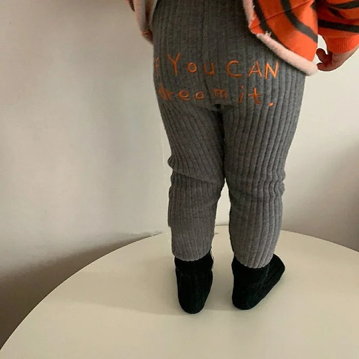 Baby Leggings Children Pants Baby Letter Print Embroidery Bottoms Toddler Girl Leggings Boy Clothes For Kids 2023 Spring New