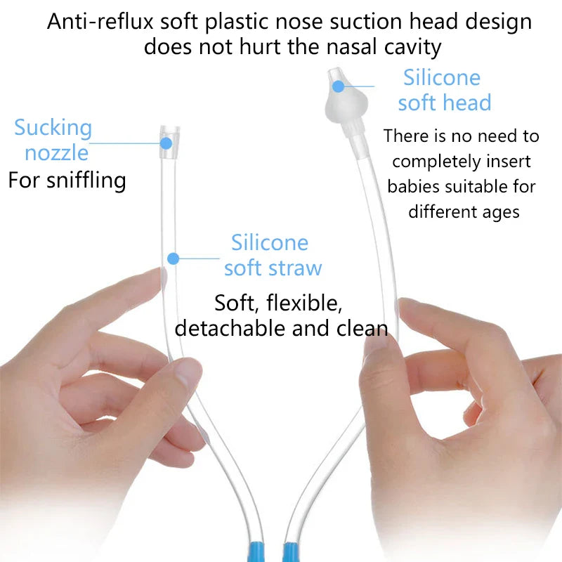 Baby Nose Cleaner Nose Sucker Tool Baby Nasal Aspirator Infant Reusable Safe Nose Suction Newborn Health Care Baby Care Tools