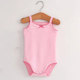 Baby One-Pieces Bodysuits for Newborn Girls Kids Cotton Sleeveless Rompers Toddlers Summer Playsuits White Clothes Outfit 2023