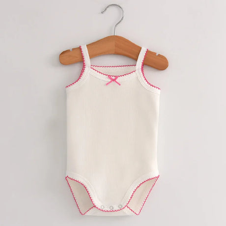 Baby One-Pieces Bodysuits for Newborn Girls Kids Cotton Sleeveless Rompers Toddlers Summer Playsuits White Clothes Outfit 2023