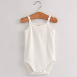 Baby One-Pieces Bodysuits for Newborn Girls Kids Cotton Sleeveless Rompers Toddlers Summer Playsuits White Clothes Outfit 2023