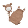 Baby Photoshoot Props Costume Set Jumpsuit & Bear Ear Hat Newborn Photo Props Photography Clothes Photosudio Accessories