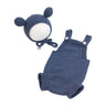 Baby Photoshoot Props Costume Set Jumpsuit & Bear Ear Hat Newborn Photo Props Photography Clothes Photosudio Accessories