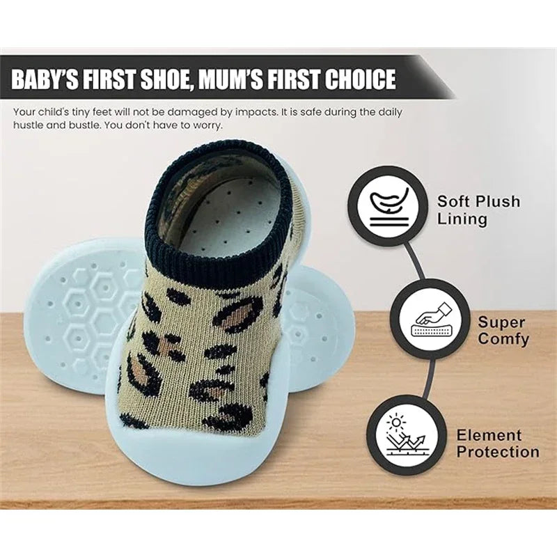 Baby Shoes Boys Girls First Walking Shoes Non Slip Soft Sole Indoor Sneakers Toddler Infant Babygirl Sock Shoes