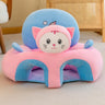 Baby Sitting Chair Cover Plush Chair Cute Animal Shaped Plush Sofa Case Infants Learning Support Seat Cushion (Only Chair Cover)