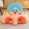 Baby Sitting Chair Cover Plush Chair Cute Animal Shaped Plush Sofa Case Infants Learning Support Seat Cushion (Only Chair Cover)