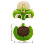 Baby Sitting Chair Cover Plush Chair Cute Animal Shaped Plush Sofa Case Infants Learning Support Seat Cushion (Only Chair Cover)