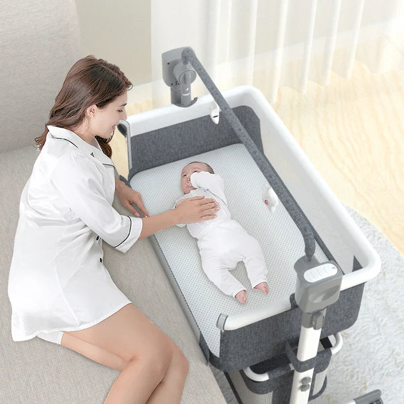 Baby Sleeping Bed Electric Cradle Rocking Bed Newborn Co-sleeper Baby Bedside Bed Sleeping Bassinet