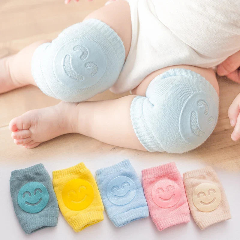 Baby Socks Elbow Pads Toddler Crawling Knee Pads Children's Knee Pads Smiling Knee Pads Anti-Slip Safety Baby Kneepad