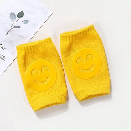 Baby Socks Elbow Pads Toddler Crawling Knee Pads Children's Knee Pads Smiling Knee Pads Anti-Slip Safety Baby Kneepad