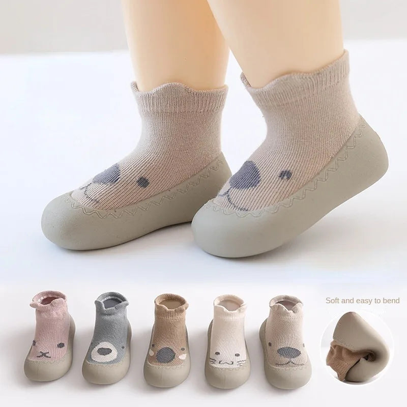 Baby Socks Shoes Infant Cute Cartoon Boy Girl Shoes Soft Rubber Sole Child Floor Sneaker BeBe Booties Toddler Girls First Walker