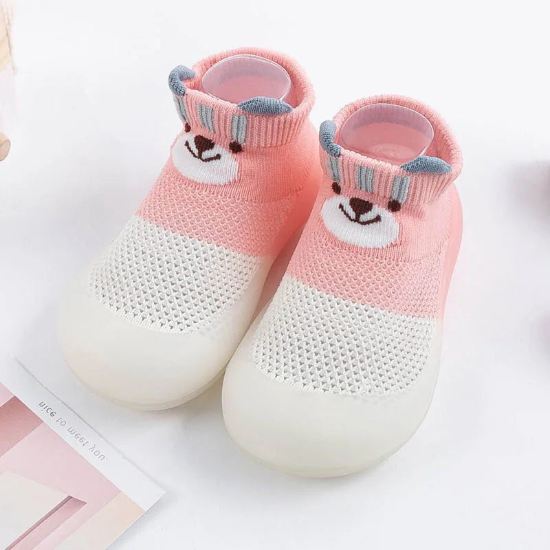 Baby Socks Shoes Infant Cute Cartoon Boy Girl Shoes Soft Rubber Sole Child Floor Sneaker BeBe Booties Toddler Girls First Walker