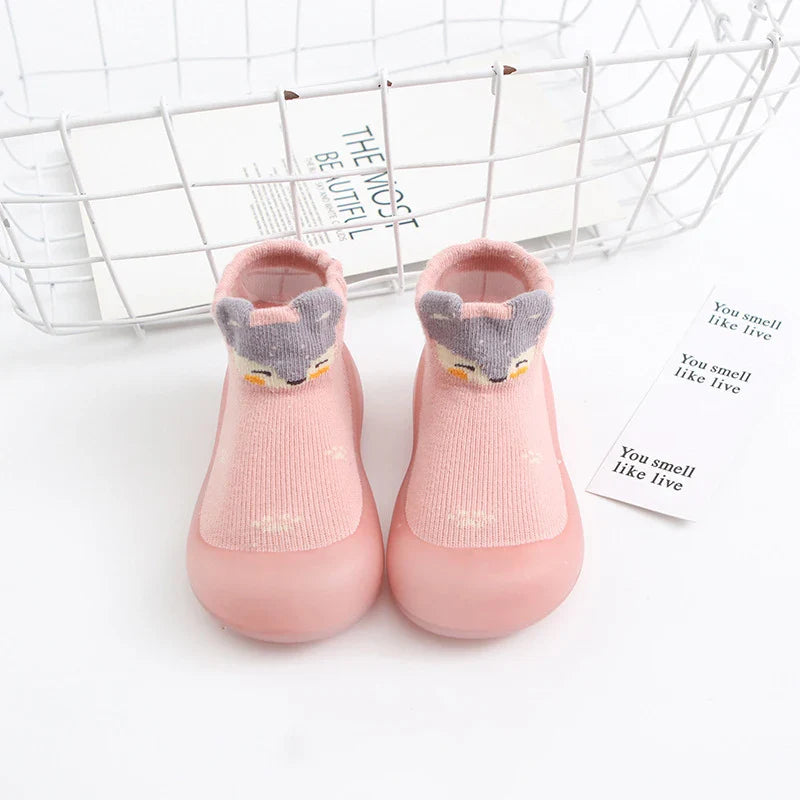 Baby Socks Shoes Infant Cute Cartoon Boy Girl Shoes Soft Rubber Sole Child Floor Sneaker BeBe Booties Toddler Girls First Walker