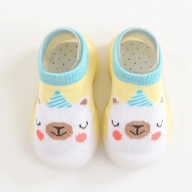 Baby Socks Shoes Infant Cute Cartoon Boy Girl Shoes Soft Rubber Sole Child Floor Sneaker BeBe Booties Toddler Girls First Walker