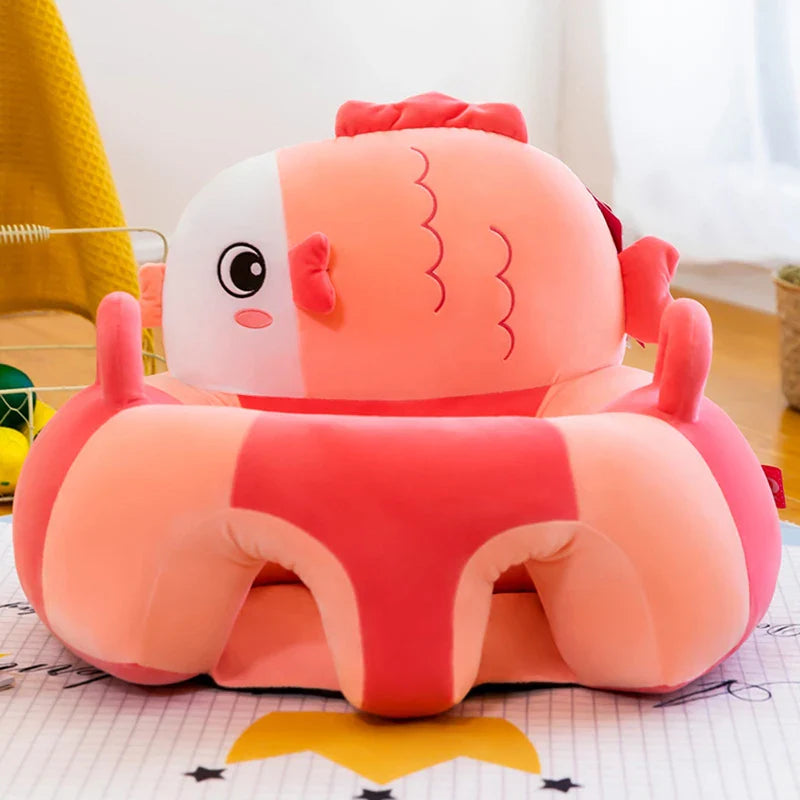 Baby Sofa Support Seat Cover Plush Chair Learning To Sit Comfortable Cartoon Toddler Nest Puff ChairToy Baby Floor Plush Lounger