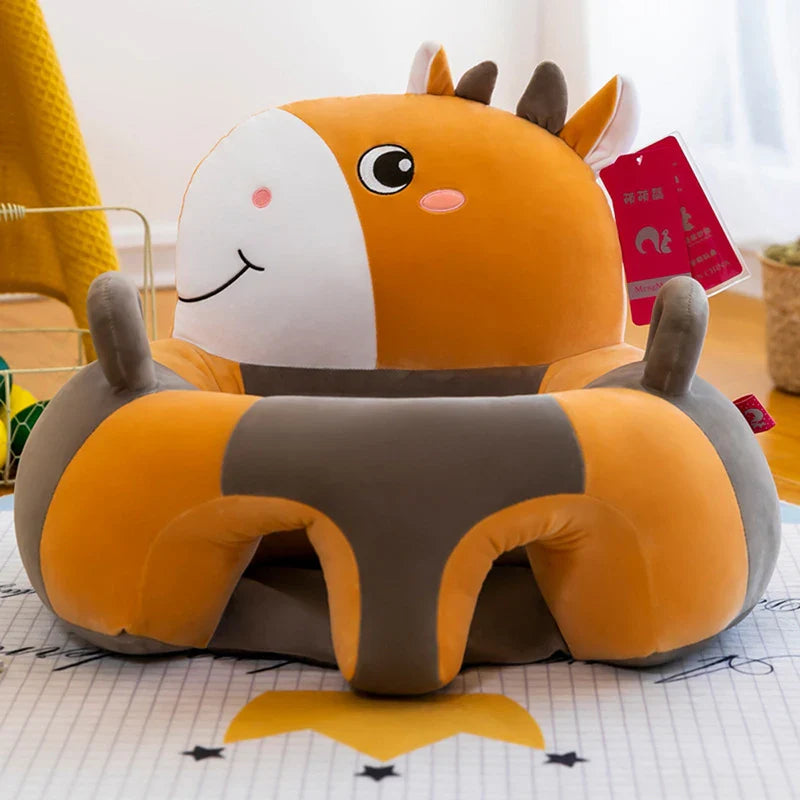 Baby Sofa Support Seat Cover Plush Chair Learning To Sit Comfortable Cartoon Toddler Nest Puff ChairToy Baby Floor Plush Lounger