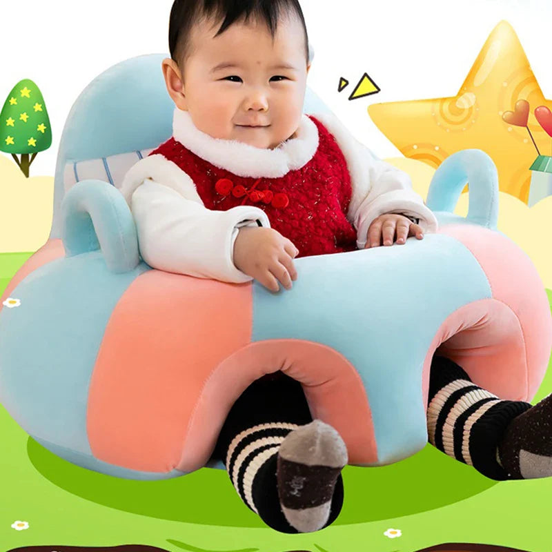 Baby Sofa Support Seat Cover Plush Chair Learning To Sit Comfortable Cartoon Toddler Nest Puff ChairToy Baby Floor Plush Lounger