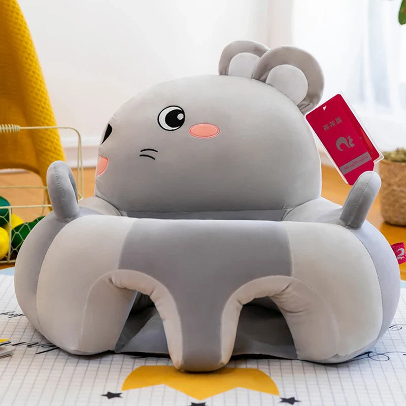 Baby Sofa Support Seat Cover Plush Chair Learning To Sit Comfortable Cartoon Toddler Nest Puff ChairToy Baby Floor Plush Lounger