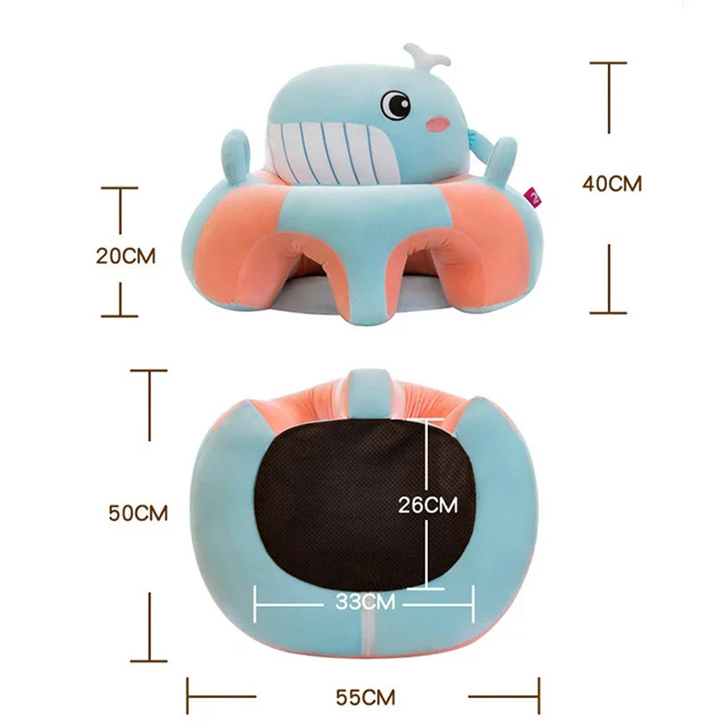 Baby Sofa Support Seat Cover Plush Chair Learning To Sit Comfortable Cartoon Toddler Nest Puff ChairToy Baby Floor Plush Lounger