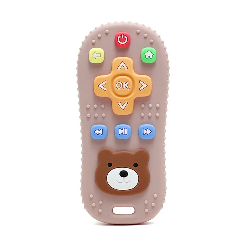 Baby Soft Silicone Remote Control Teether Food Grade Infant Teeth Grinding Stick Teething Anti-eating Hand Newborn Sensory Toys