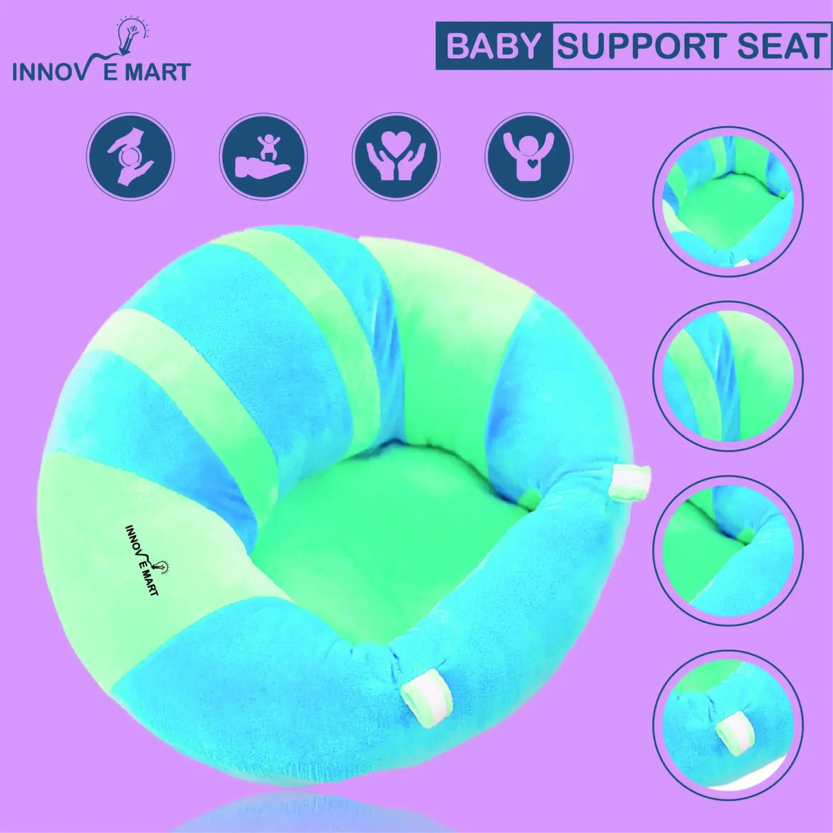 Baby Support Seat Sofa Plush Soft Animal Shaped Baby Learning to Sit Chair Keep Sitting Posture Comfortable Infant Sitting Chair