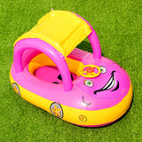 Baby Swim Ring Sunshade Steering Wheel Floating Summer Kids Infant Seat Safety Swimming Trainer Pool Inflatable Swim Float Rings