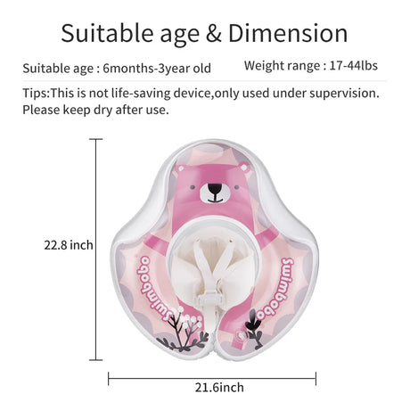 Baby Swimming Float Inflatable Infant Pink Floating Ring Kids Swim Pool Accessories Circle Bathing Summer Toys Toddler Rings