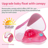 Baby Swimming Float With Canopy Inflatable Infant Ring Kids Pool Accessories Circle Bathing Summer Toys