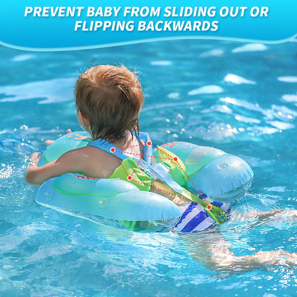 Baby Swimming Float With Sun Canopy Inflatable Infant Floating Swim Kids Swim Pool Accessories Circle Bathing Summer