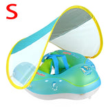 Baby Swimming Float With Sun Canopy Inflatable Infant Floating Swim Kids Swim Pool Accessories Circle Bathing Summer