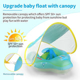 Baby Swimming Float With Sun Canopy Inflatable Infant Floating Swim Kids Swim Pool Accessories Circle Bathing Summer