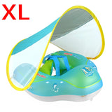 Baby Swimming Float With Sun Canopy Inflatable Infant Floating Swim Kids Swim Pool Accessories Circle Bathing Summer