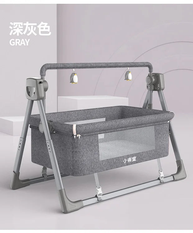 Baby bed rocking bed baby crib electric cradle Portable foldable crib travel crib newborn baby smart coax baby sleeping basket