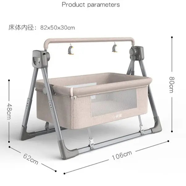 Baby bed rocking bed baby crib electric cradle Portable foldable crib travel crib newborn baby smart coax baby sleeping basket