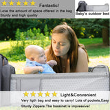 Baby crib multifunctional portable foldable diaper bag mother travel bag baby cradle outdoor diaper changing mat