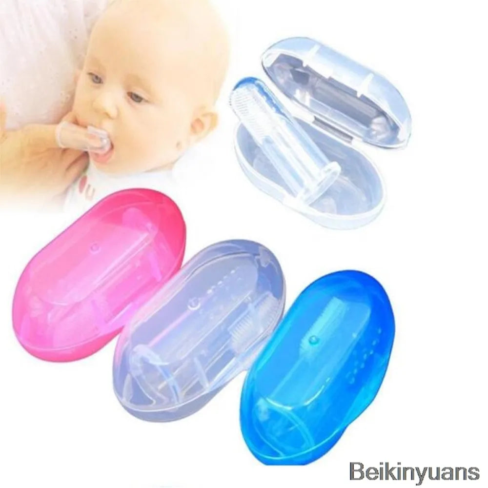 Baby soft finger toothbrush teething baby oral tooth cleaning care hygiene teether baby dental care trainning finger toothbrush