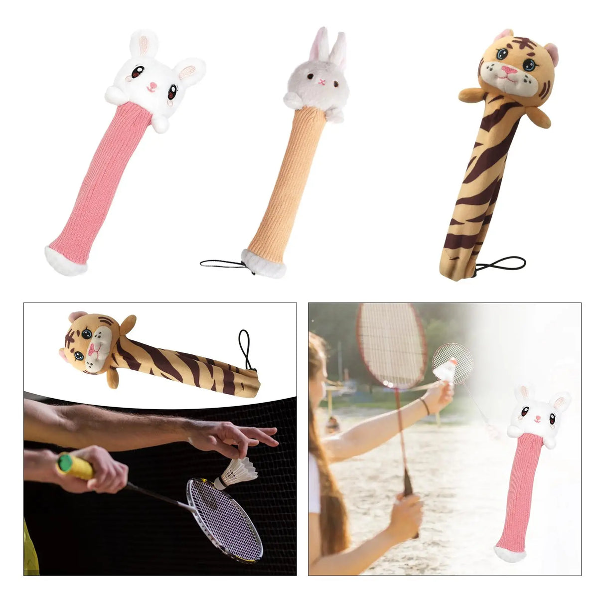 Badminton Racket Handle Cover Tennis Handle Cute Absorbent Nonslip Badminton Racket Cartoon Handle Cover Racket Grip