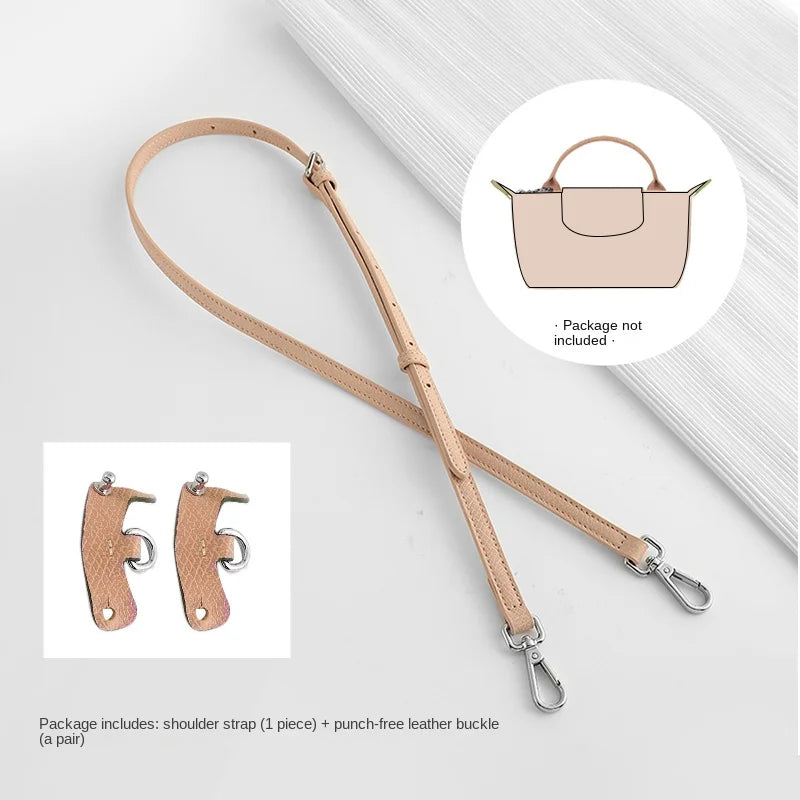 Bag Strap For Longchamp Mini Bag Shoulder Strap Bag Free Punching Modification Bag Belt Accessories 95-124CM/65CM