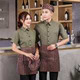 Bakery Work Wear Coffe Shop Waitress Unfiorm Short Sleeve Hotel Uniforms Food Service Workwear Cook Clothing Staff Overalls