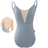 Ballet Leotard Women Aerialist Yoga Practice Dance Costume Deep V Sling Blue Gymnastic Swimsuit Leotard Adulto Ballerina