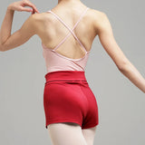 Ballet dance pants high waist flanging slimming practice boxer A-line dance shorts adult nylon fabric