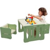 BanaSuper Kid's Table and 2 Chairs Set Plastic Activity Table for Toddlers Children Desk Ideal for Arts & Crafts Snack Time