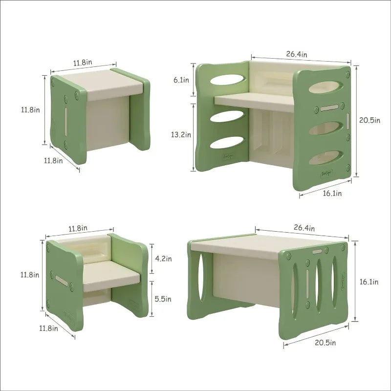 BanaSuper Kid's Table and 2 Chairs Set Plastic Activity Table for Toddlers Children Desk Ideal for Arts & Crafts Snack Time