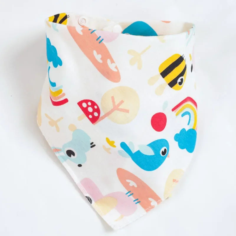 Bandana Bibs Baby Cotton Babador Feeding Smock Infant Triangle Burp Cloths Cartoon Saliva Towel Baby Eating Accessory Baby Stuff