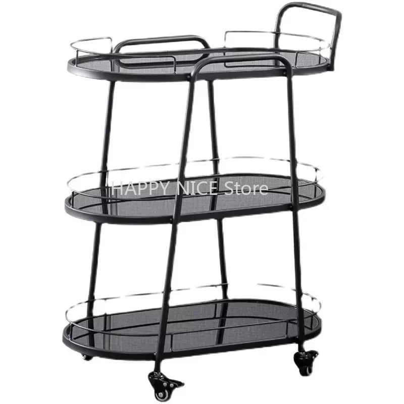 Bar Cart Trolley Organizer 3 Tier Rolling Beach Tea Utility Kitchen Island Shopping Stair Climbing Archivadores Dining Room Sets