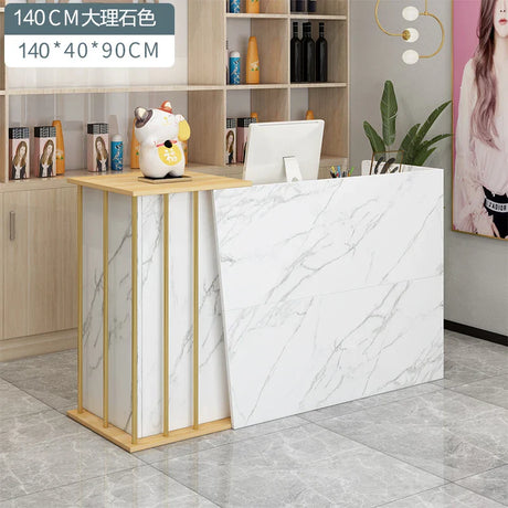 Bar Counter Reception Desk Wood Display Cabinet Beauty Salon Reception Desk Commercial Office Escritorios De Oficina Furniture