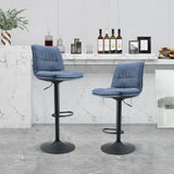 Bar Stools High PU Leather Bar Stool High Bench Lift Height Dining Chair Adjusted Swivel Leisure Kitchen Backrest Furniture