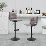 Bar Stools High PU Leather Bar Stool High Bench Lift Height Dining Chair Adjusted Swivel Leisure Kitchen Backrest Furniture