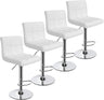 Bar Stools Set of 4 - Modern Adjustable Kitchen Island Chairs Counter Height Barstools Swivel PU Leather Chair 30 inches