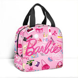 Barbie Women's Lunch Bag Student Movie Peripheral Fashion Print Portable Aluminum Foil Insulated Refrigerated Lunch Box Bag